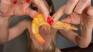 Eating Shrimp