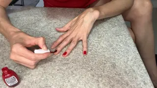 Painting the nails