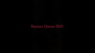 bunion queen in blue dress