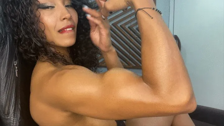 Brenda Biceps Flexing Video 15 - Rear biceps madness