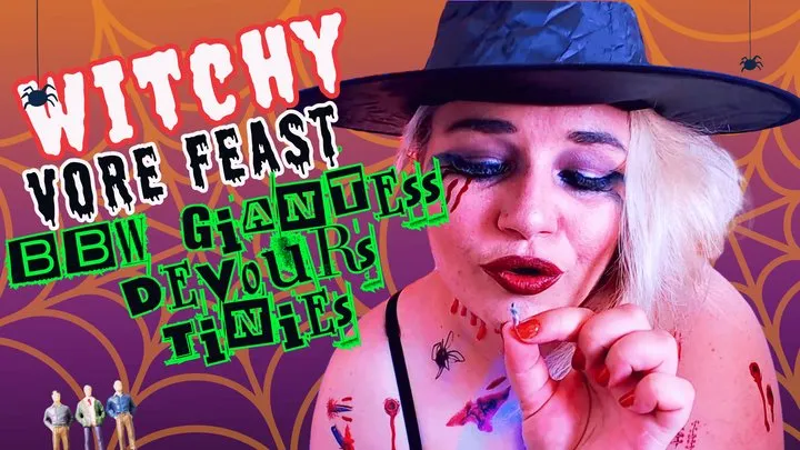 CurvySoleGoddess - Witchy Vore Feast: BBW Giantess Devours Tinies