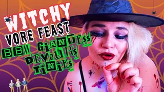 CurvySoleGoddess - Witchy Vore Feast: BBW Giantess Devours Tinies