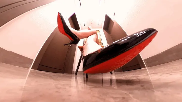 CC Red Background Black High Heels Shame 360VR