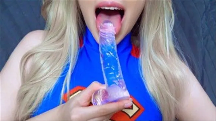 Solo supergirl DIY project from cutie blonde plays with pussy and sucks dildo YFS