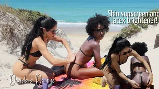 Dandara Domme: Slather on my skin with sunscreen and shine my latex with pjur! (EN- )