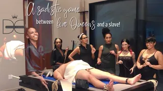 A sadistic game between five queens and a slave