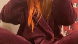 Redhead Milf Smoking and Playing with Pussy