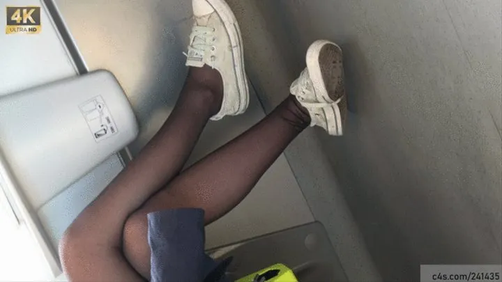 Ruined dirty sneakers shoe fetish and nylon crossed legs