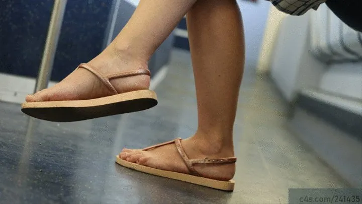 Candid sandals foot fetish, watch my dirty sandals and shut up