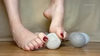 Foot play with balls