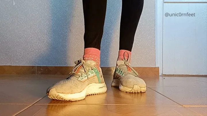 Sneakers and socks teasing