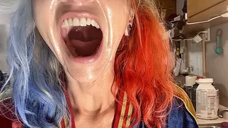 Harley Quinns Halloween Mouth Showcase and Uvula Display: