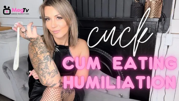 cuck cum eating humiliation