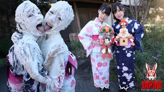 New Year's Special: Kimono Messy Lesbian Play - Yua Nanami & Amari Hoshi