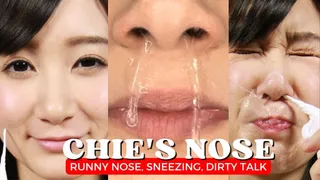Nose Observation and Runny Nose Dildo Handjob by Hot Japanese Chie Aoi