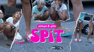 Spit puddles in the street with Smoking Gals ; NOA & Reona MARUYAMA