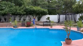 Home wrecking Next door neighbor has a Pool Party