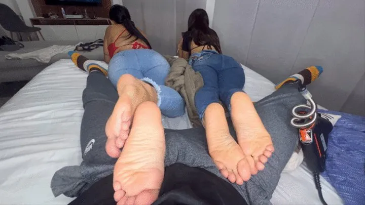 Latina Maids Double Footjob