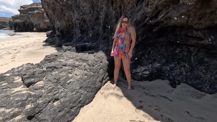 Peeing like a rain at the public beach