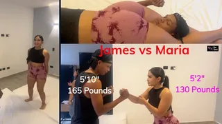 18 Year Old CrossFit Maria vs 23 Year Old Soccer James - Competitive Scissor Escape Wrestling