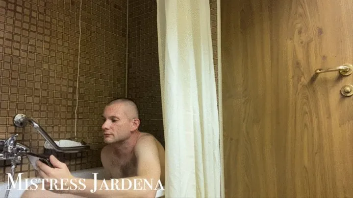 Pegging Queen: Nasty pervert jerked off in the bathroom and watched porn