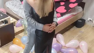 balloons stomping kissing dancing