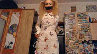 apron fetish, tape bondage, domination