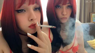 Smoking Close Up by Step-mommy Egirl