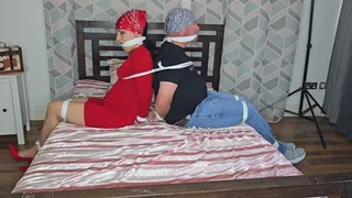 Bound and Gagged Blackswannxx and Detective CleaveGagged