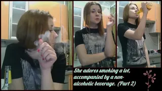 Christina 1 - She adores smoking a lot, accompanied by a non-alcoholic beverage (Part 2)