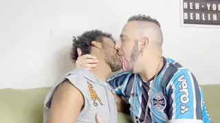 TWO VOLUPTUOUS MEN KISSING WITH EXTREME DESIRE - BY MARIO SOARES AND VITOR LIU - CLIP 1