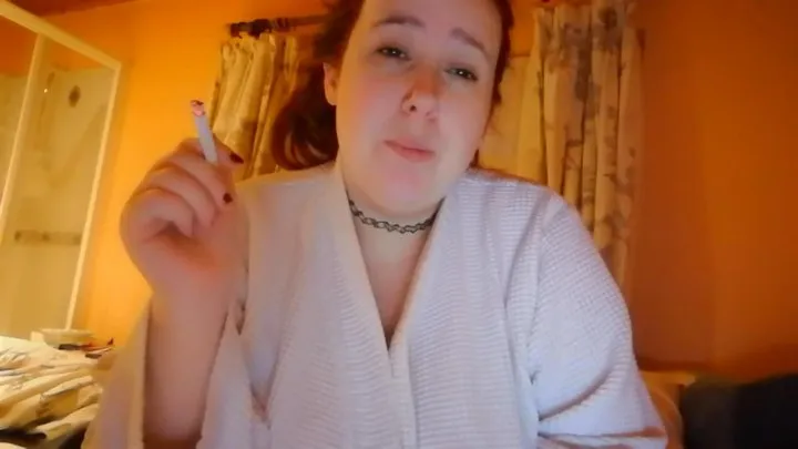 Bed Day with Cute BBW - Cumming Hard Twice And Smoking