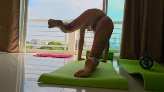 Hot Hairy Milf Doing Yoga At Home