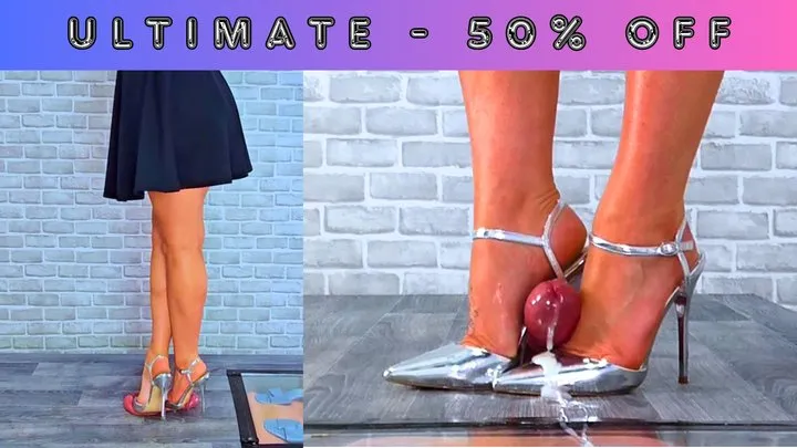 Trampling The Cum From His Balls In My Chrome Slingback Stilettos - Ultimate Cam