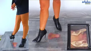 Ruining His Orgasm Under My Italian Stiletto Boots & 12mm PlexiGlass- Split Cam - 99SPC