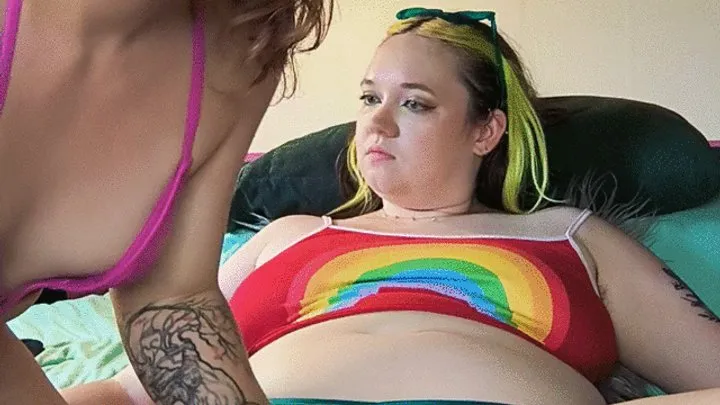 T-girl and enby celebrate pride!