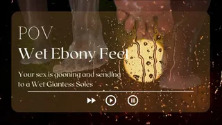 POV Wet Ebony Feet