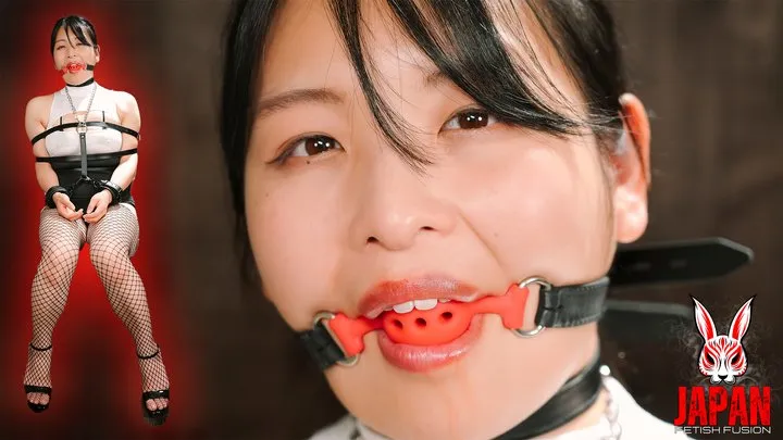 Bound and Drooling: Tsugumi Matsuzaka Dripping Saliva from Her Gagged Mouth