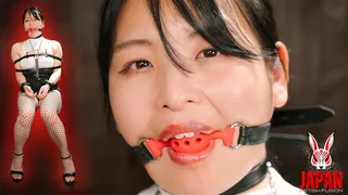 Bound and Drooling: Tsugumi Matsuzaka Dripping Saliva from Her Gagged Mouth