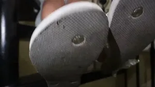 Wrinkly Ebony Soles Tease with Audio