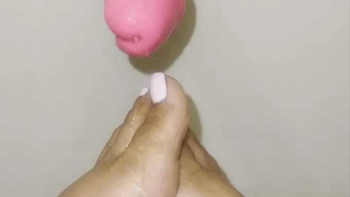 Ballet Pink Toes Pink Dildo Tease