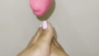 Ballet Pink Toes Pink Dildo Tease