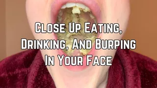 Phoenix Bates Eats Pasta And Drinks Water Close Up - Mouth Fetish - Eating Food - Chewing - ASMR - Drinking Water - Ingesting