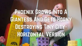 Phoenix Grows Into A Giantess And Destroys Tiny City- Horizontal