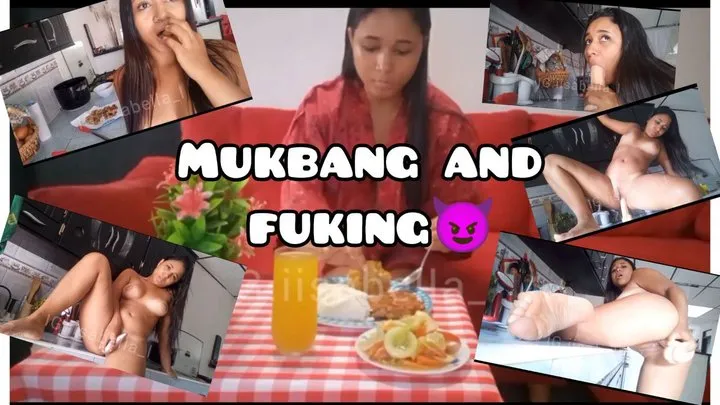 mukbang and fucking in the kitchen