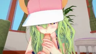 Miss Kobayashi's Dragon Maid Hentai Lucoa rides a huge cock