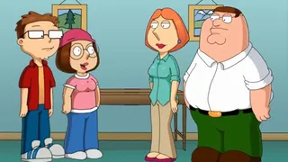 Meg and Lois Griffin take turns riding Steve's cartoon cock