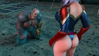 The Lust Avenger - Thanos defeats Captain Marvel using his titanic dick