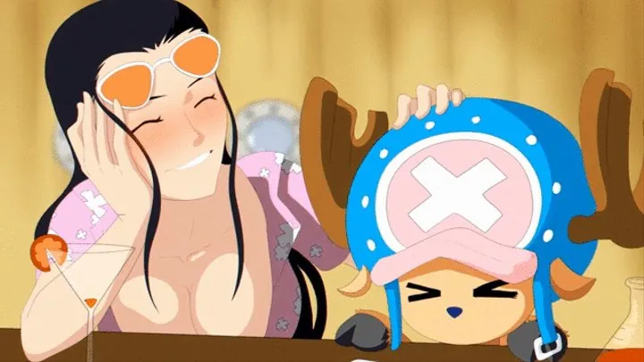 Chopper fucks Nico Robin with his huge cock ine piece