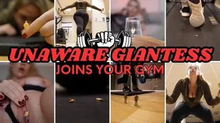 Unaware Giantess Joins Your Gym